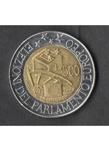 1999 Lire 500 Conservazione Fior di Conio Parlamento Europeo Italia